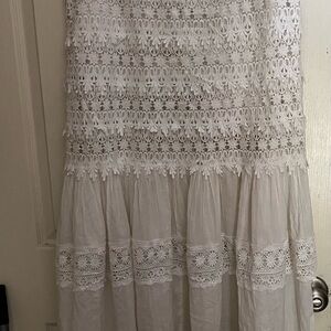 Boston Proper White Strapless Dress Size 14
